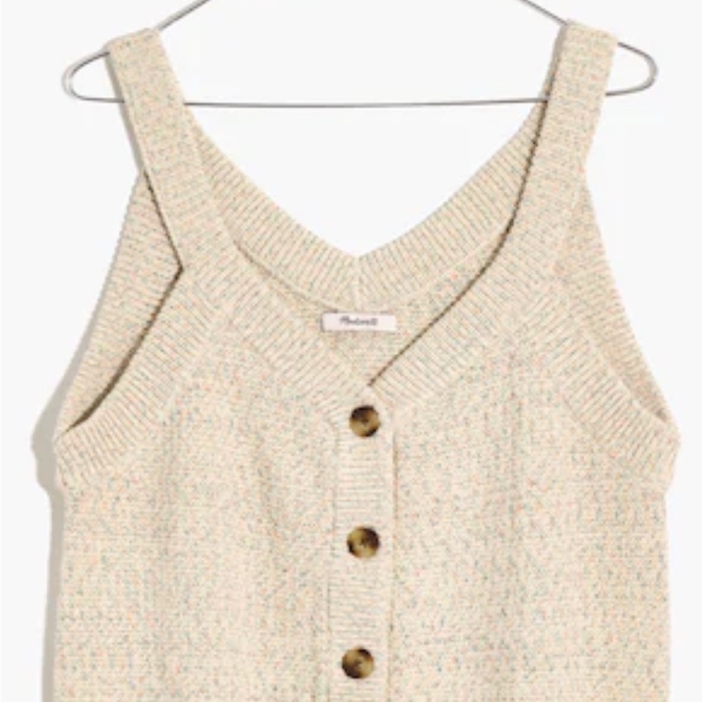 Madewell Rainbow Marled Wakefield Knit Sweater Tank Top Multicolour Size XL